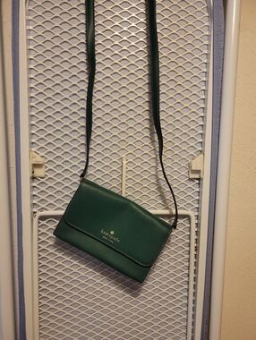 kate spade Emerald Green Pebbled Leather Crossbody Bag